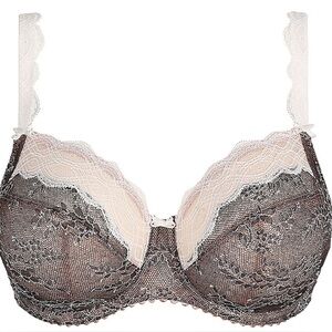 Prima Donna | Crystal Black Cream Lace Full Cup Bra Sz 36F 016-2911